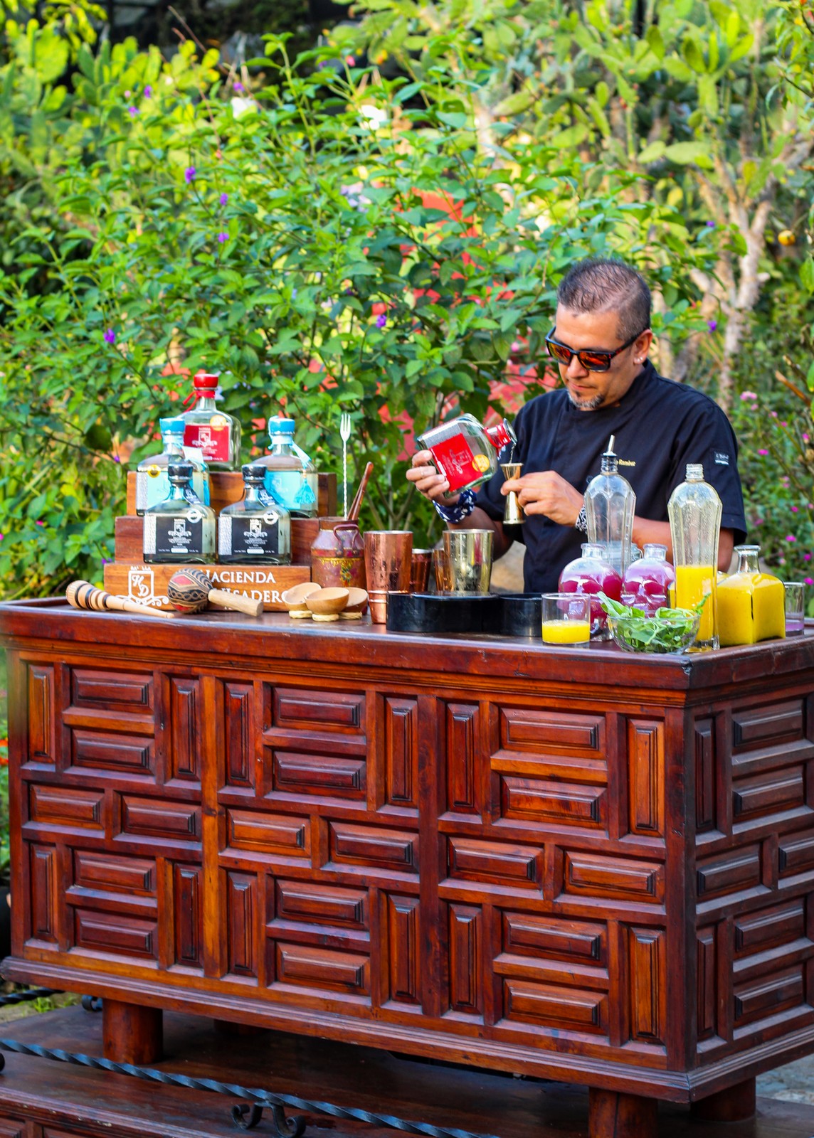 Bartender with all three expressions